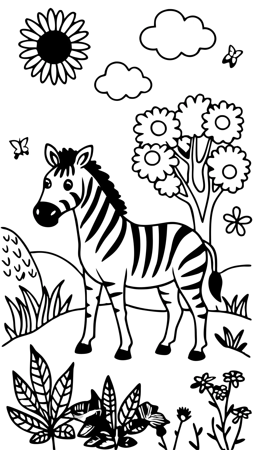 coloring pages of zebras